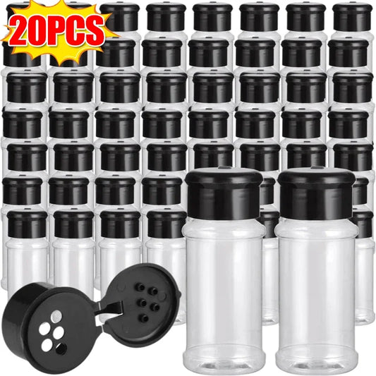 Tragbare Kunststoff Gewürzstreuer Flaschen für Salz Pfeffer Zucker BBQ