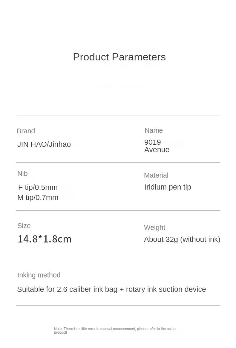 JinHao 9019 Füllfederhalter Transparent Acryl 40 MM Iridium Feder-Yabubest - Home & More