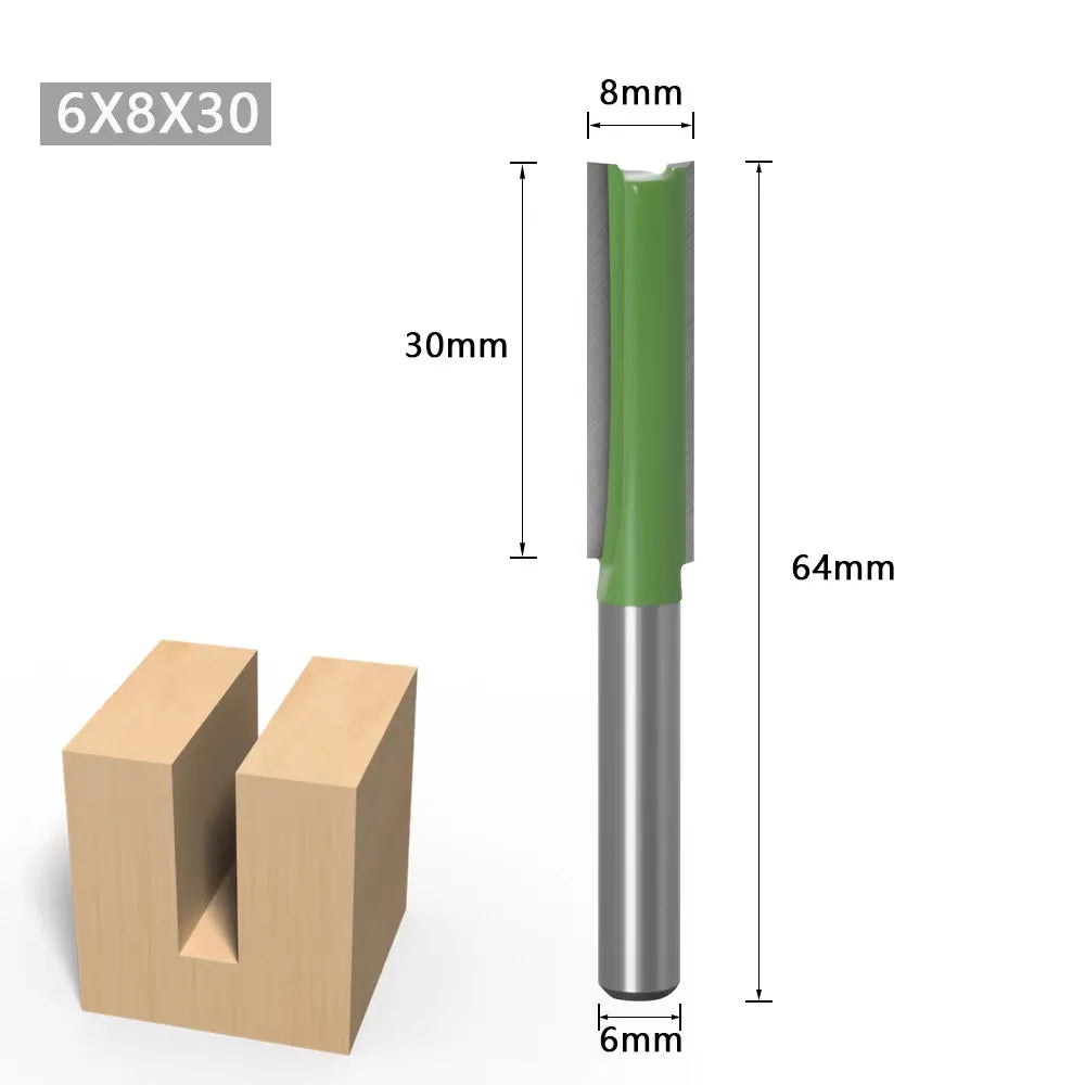 Doppel-Flöte Fräser mit 6mm Schaft für Holzbearbeitung vielseitig einsetzbar