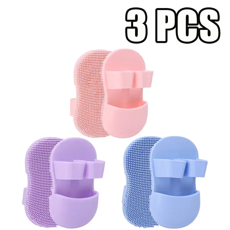 Silikon Gesichtsreinigungsbürste in 3 Farben manuelle Hautpflege Set