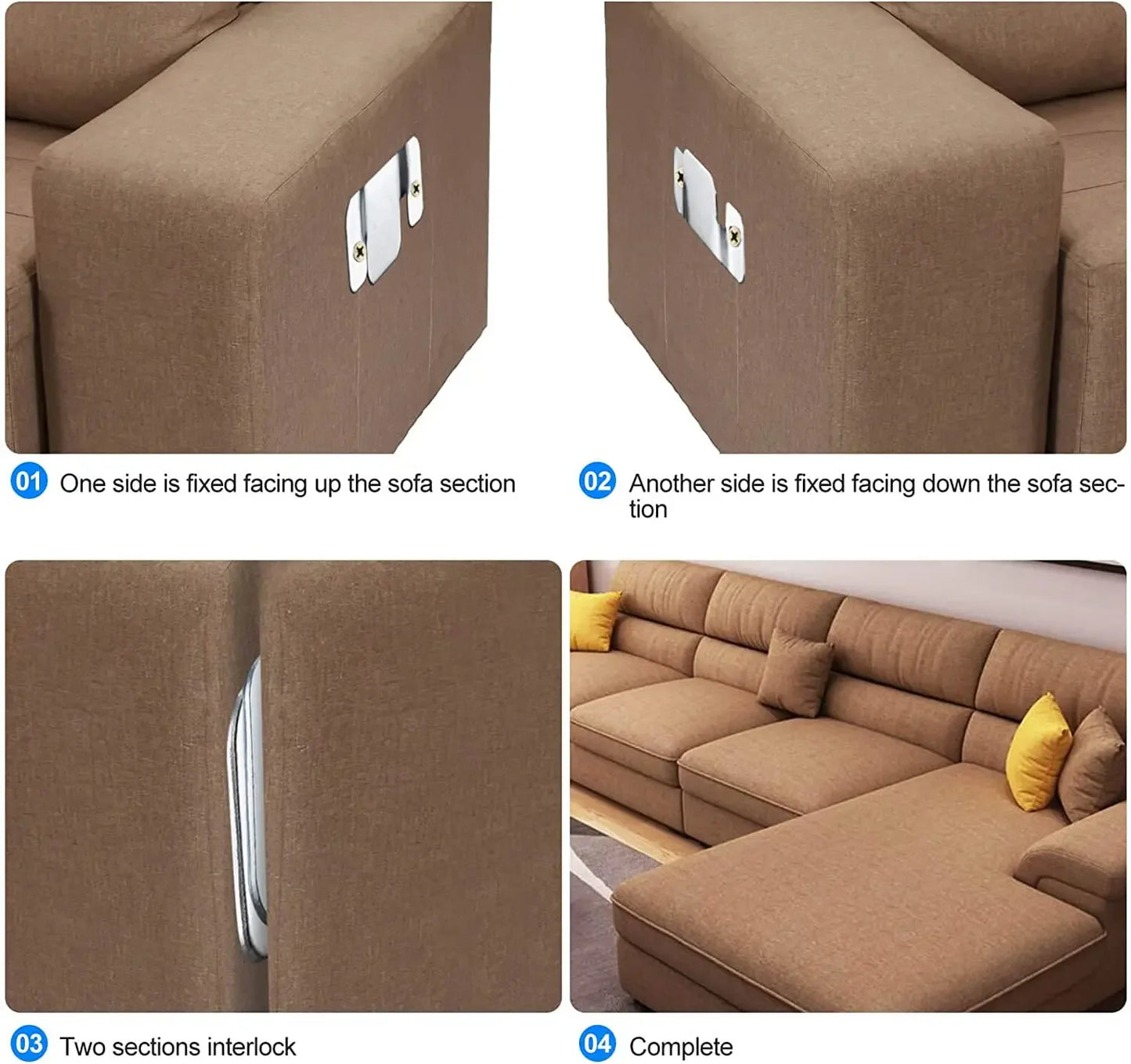 Edelstahl Sofa Verbinder 2er Set – Robuste Möbel Halterungen Edelstahl