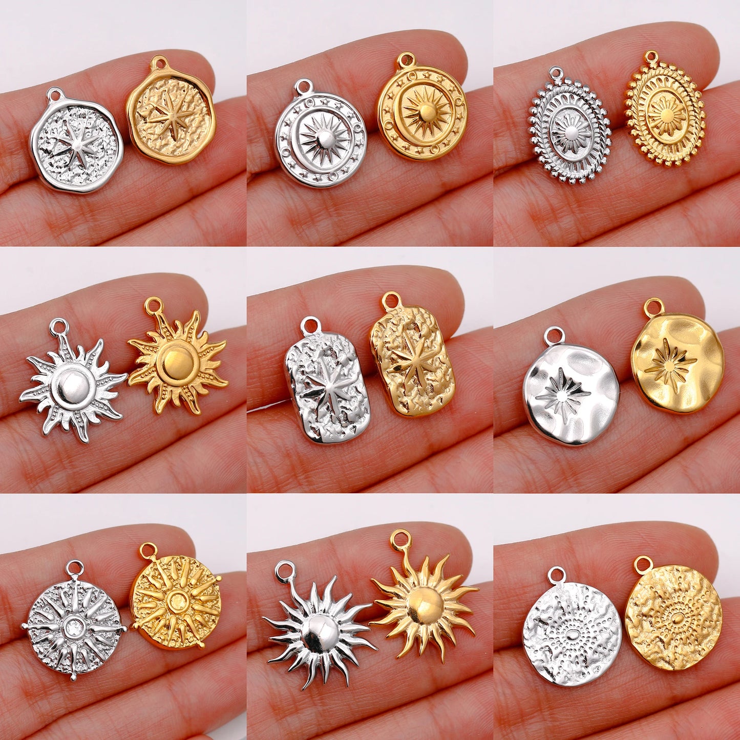 Edelstahl Charms Anhänger Set für DIY Schmuckgestaltung