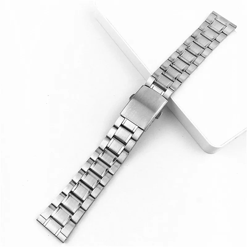 Edelstahl Uhrenarmband in 12-22mm Breite mit Faltschließe Universal