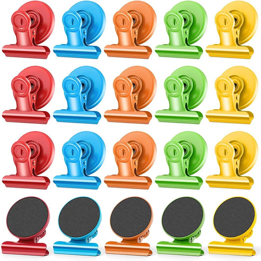 Starke Magnetclips für Kühlschrank, Whiteboard, Büro – Farbiges Notiz-Set
