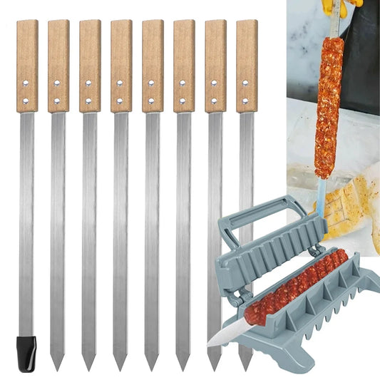 Robuste Edelstahl Kebab Spieße für perfektes Grillen im Außenbereich