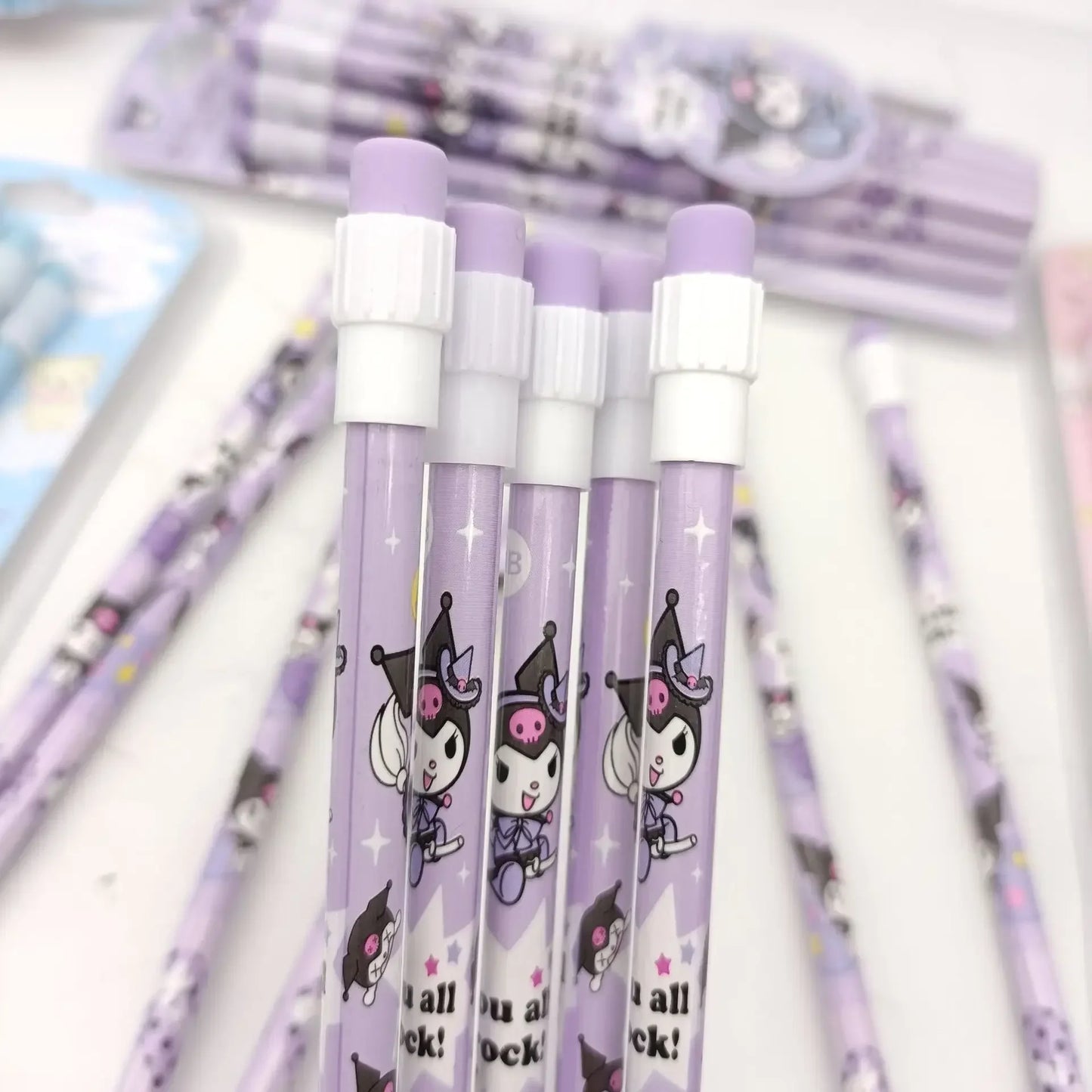 12-teiliges HB Bleistift-Set mit Radiergummi und Spitzer für Studenten