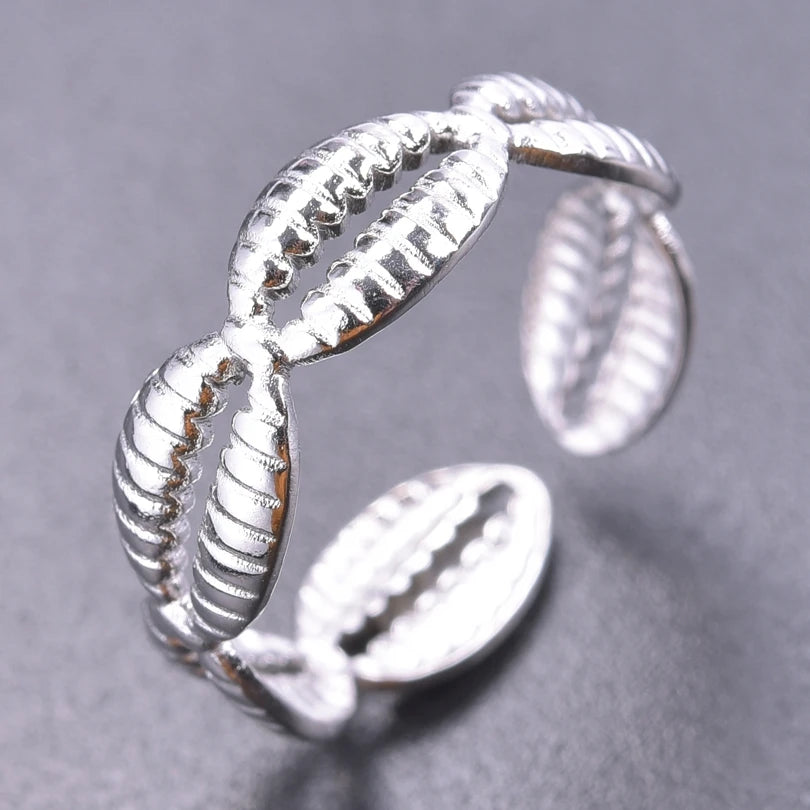 6 teiliges Edelstahlring Set mit Meeresmotiven für Frauen und Männer