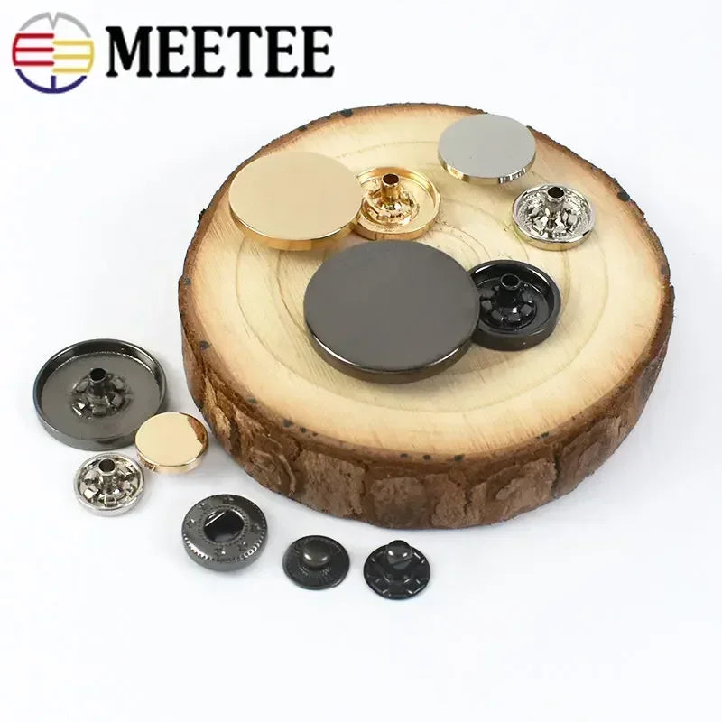 20 Sets Metall Druckknöpfe 10 12 15 17 20 25 mm Nähzubehör
