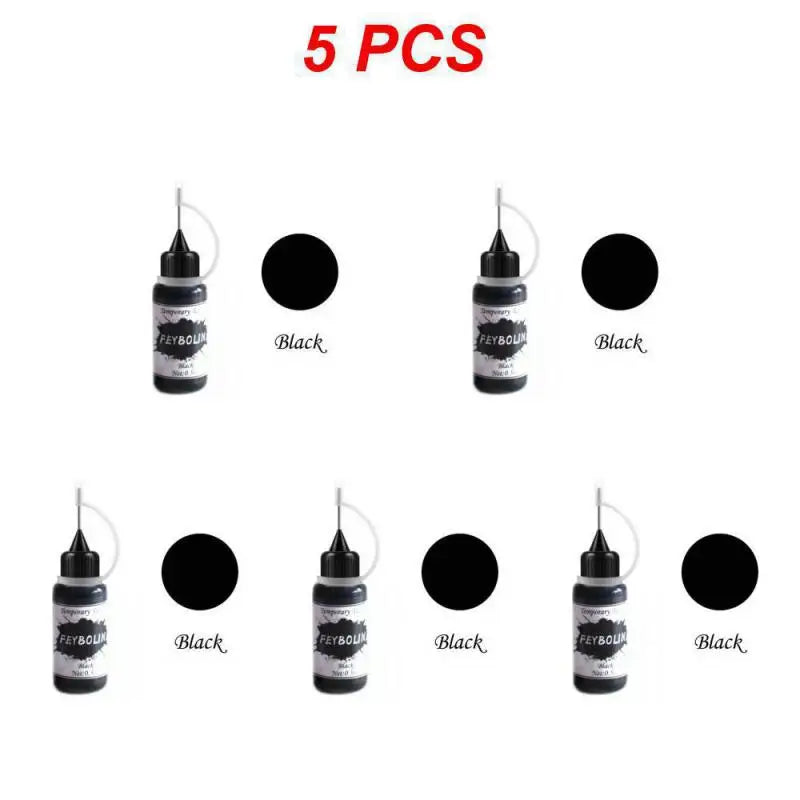 7 Farben Temporäre Henna Tattoo Tinte Set semi-permanent DIY Körperkunst