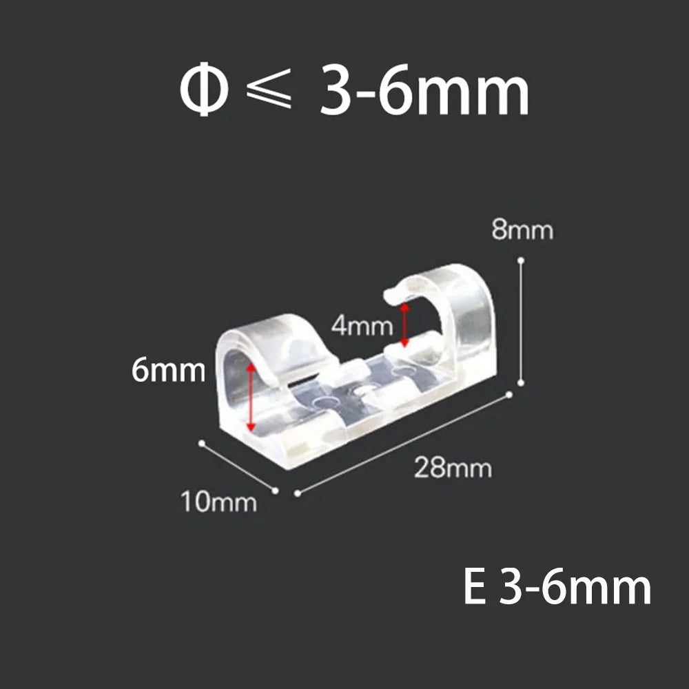 10er Set Kabel Organizer Clips für sauberen Desktop: Maus, Kopfhörer, USB