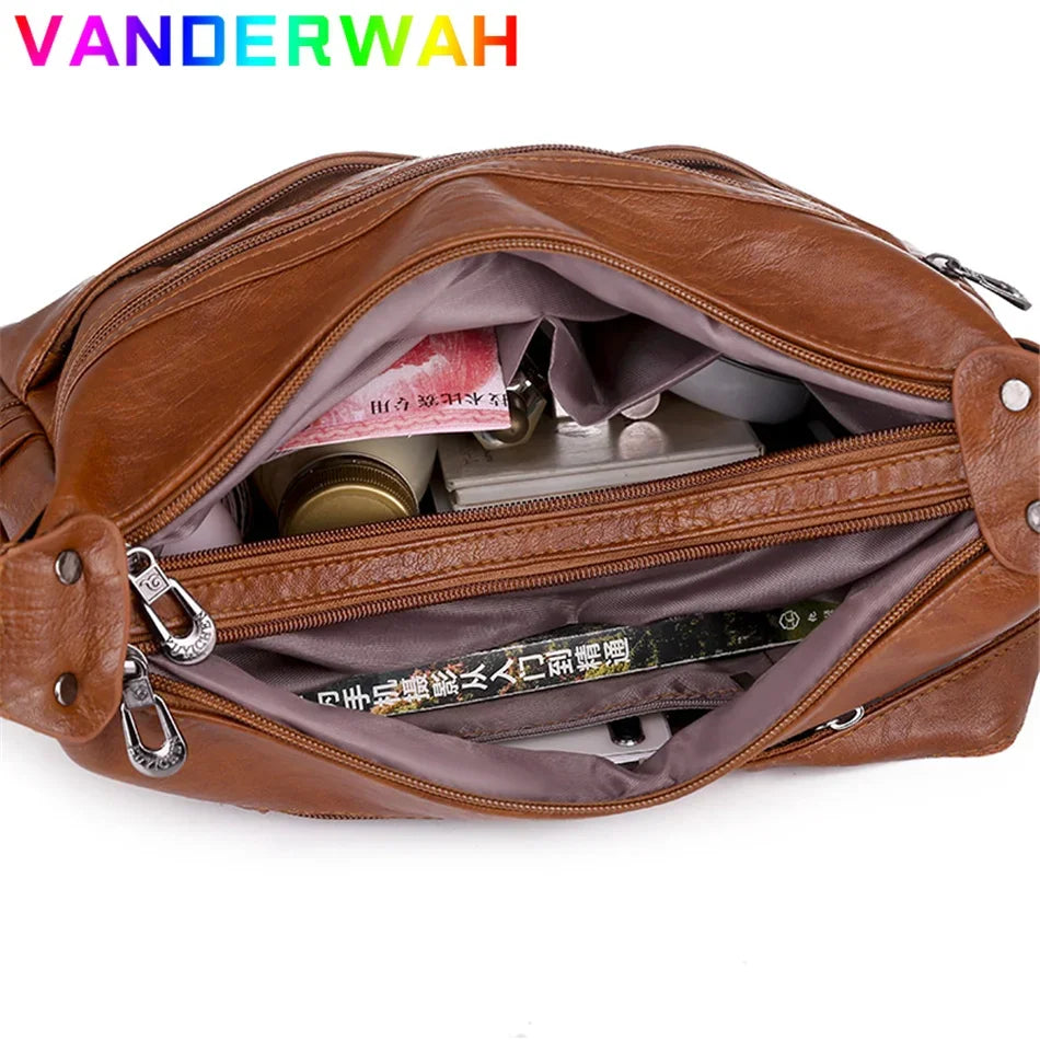 3-lagige große Schultertasche mit Reißverschluss, lässige Crossbody-Tasche-Yabubest - Home & More