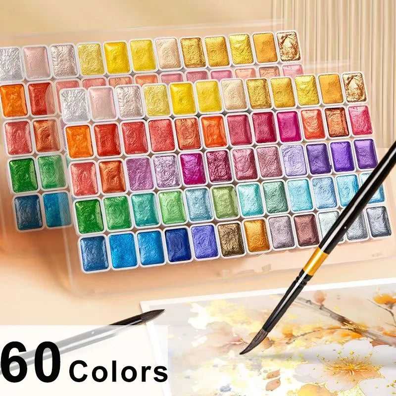 Glitzerndes Aquarell Farbset für kreatives Malen ab 6 Jahren