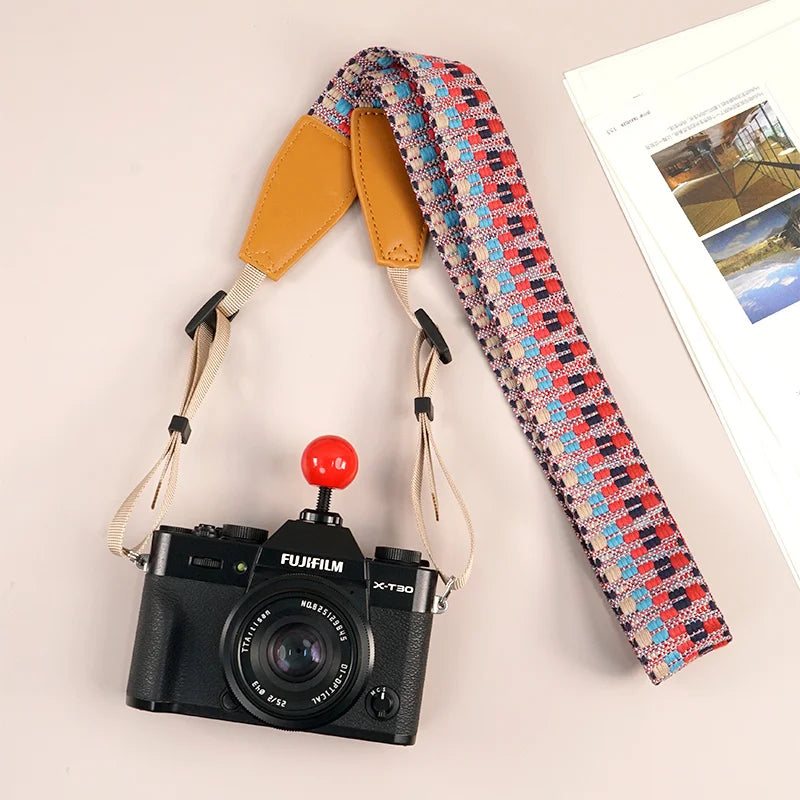 Breiter Vintage Kameragurt mit Blumenmuster für DSLR Kompatibel