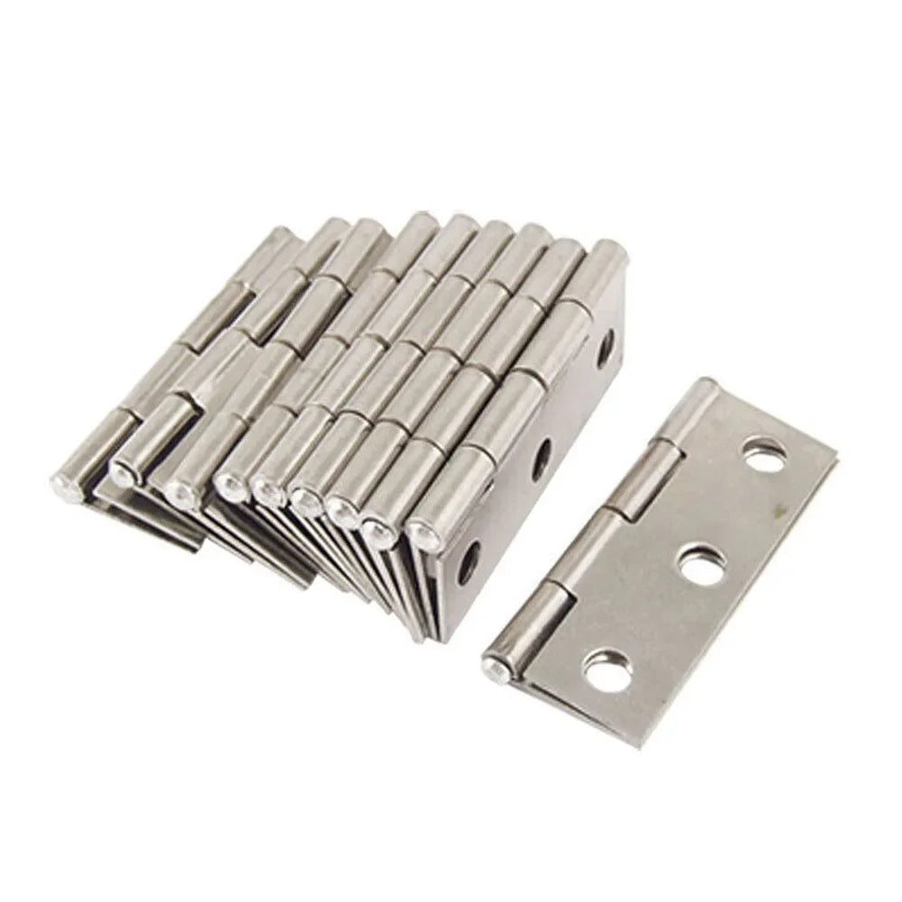 10x Edelstahl Möbel-Türscharniere 4,4x3,1 cm für Holz- und Zimmertüren