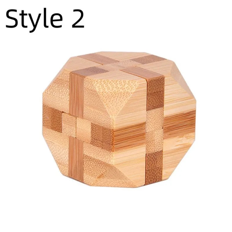 Holz Kong Ming Lock 3D Puzzle Montessori Spielzeug Kinder-Yabubest - Home & More