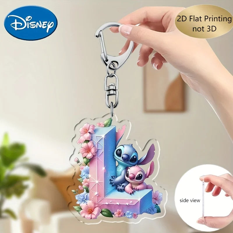 Bunter 2 Zoll Acryl Schlüsselanhänger mit A-Z Buchstaben für Kinder