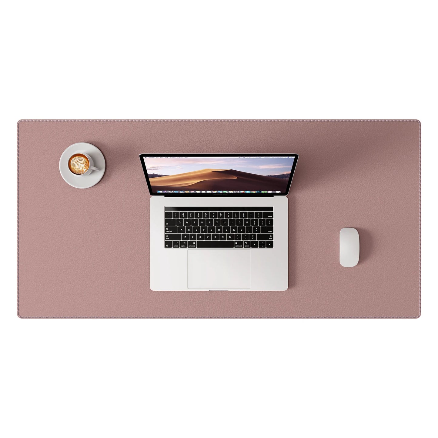 Rutschfeste PU Leder Schreibtischunterlage mit genähten Kanten