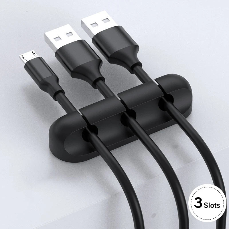 Silikon Kabelhalter Clips für Kabelmanagement am Schreibtisch und Auto