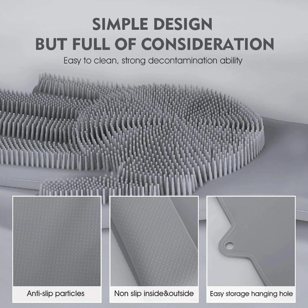 Magische Silikon-Gummi Geschirrspülhandschuhe mit Schwamm für Haushalt