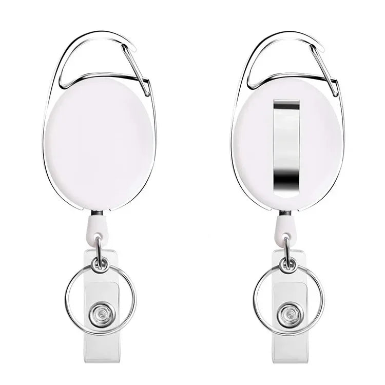 Einziehbare Ausweisrolle Metall mit Kartenhalter Schlüsselanhänger Büro