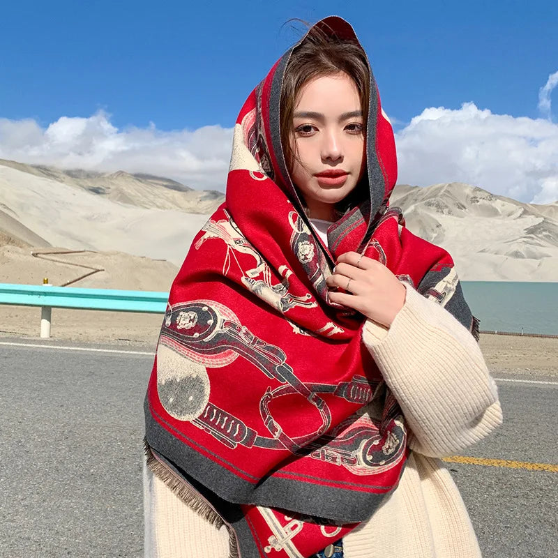 Luxuriöser Kaschmir-Gefühl Schal für Frauen im Herbst/Winter-Yabubest - Home & More