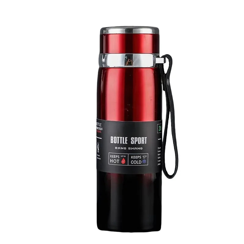 1 l Edelstahl Thermoskanne Isolierflasche für heiße und kalte Getränke