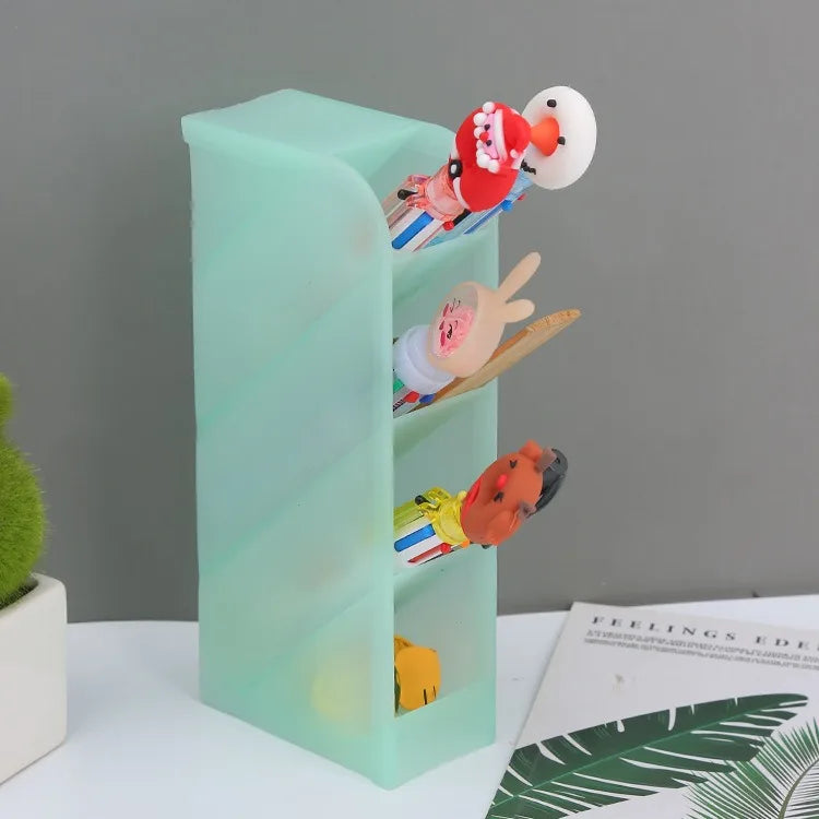 Praktischer quadratischer Stifthalter aus Kunststoff für Schreibtisch