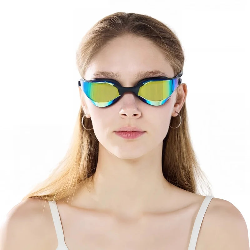 Anti-Fog Schwimmbrille aus Polycarbonat mit verstellbarem Silikonband