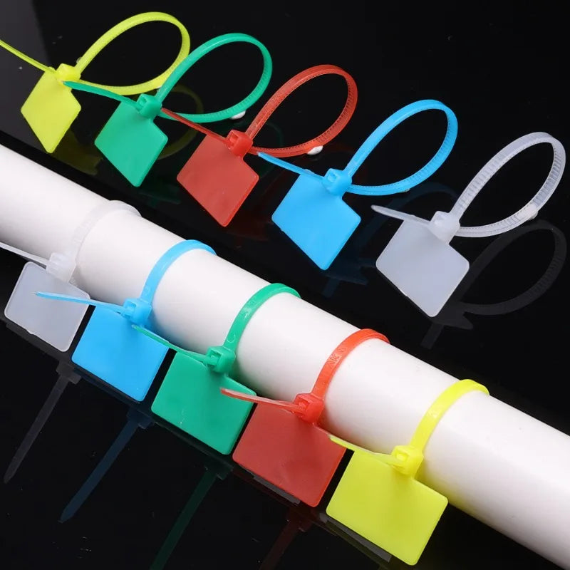 Nylon Kabelbinder Set 100/500 Stk – Selbstsichernd Marker Etikett Büro Garten