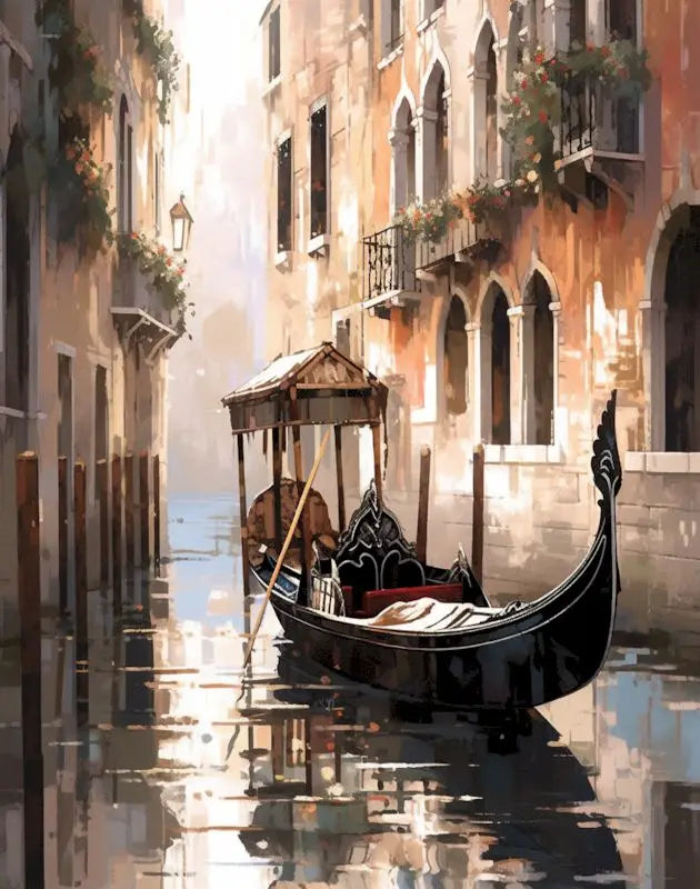 DIY Malen Nach Zahlen Stadtbild Leinwand Acrylfarben Set für Raumdekoration