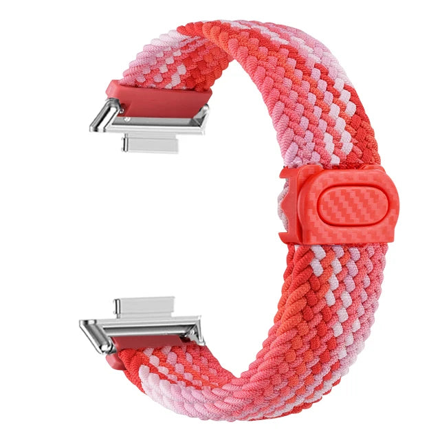 Sportlich - Robust: Geflochtenes Nylonarmband für Huawei Watch Fit 2 Komfort