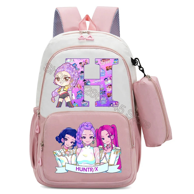 Kawaii Kinderrucksack mit bedruckter Stifttasche für Schule und Freizeit