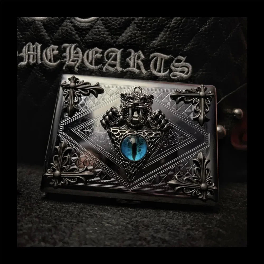 Robustes Metall Zigarettenetui für 20 Zigaretten mit Spiegeltechnik