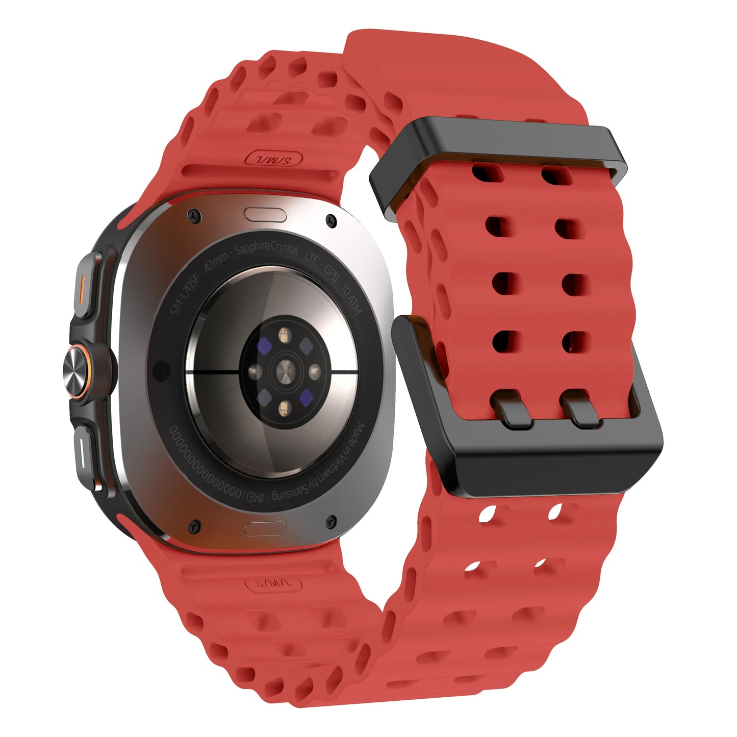 Zweifarbiges Sport-Silikonarmband Marine für Galaxy Watch Ultra 47 mm