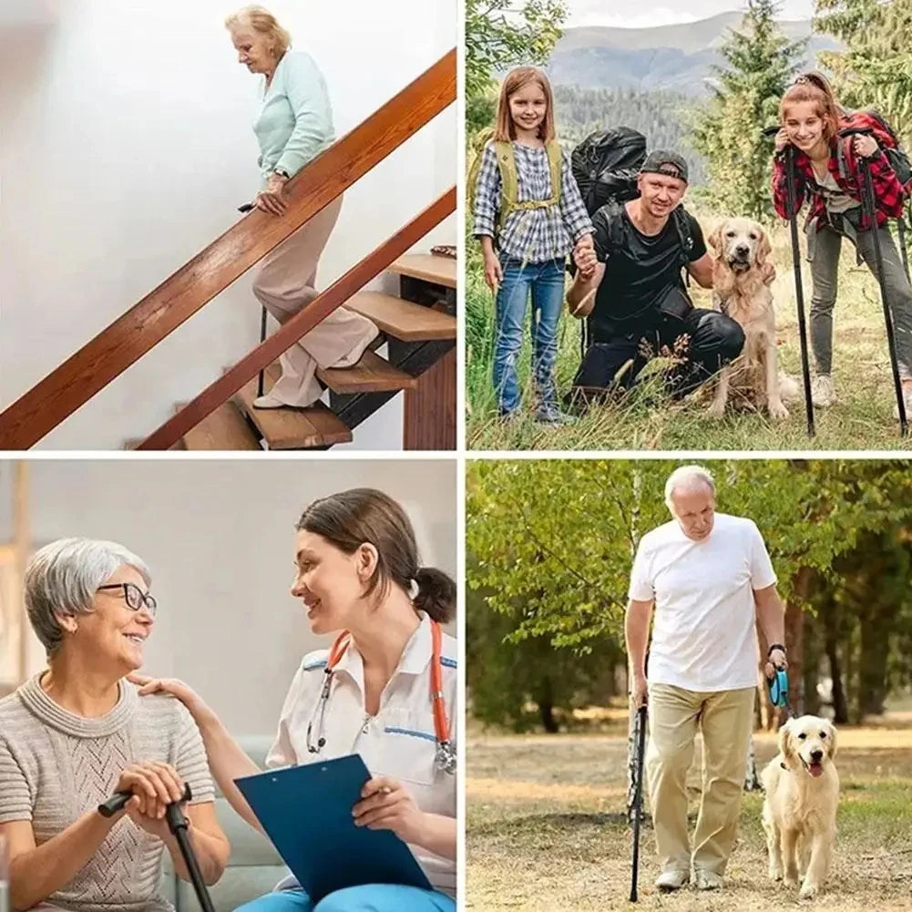 Leichte Teleskop Trekkingstöcke mit Gummigriff für Wanderungen