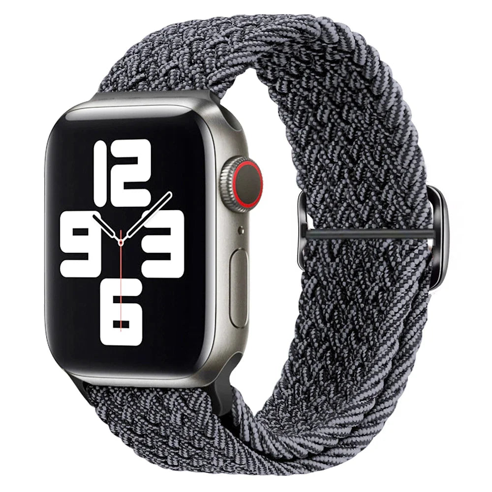 Geflochtenes Solo Loop Nylonarmband für Apple Watch Ultra und Serie