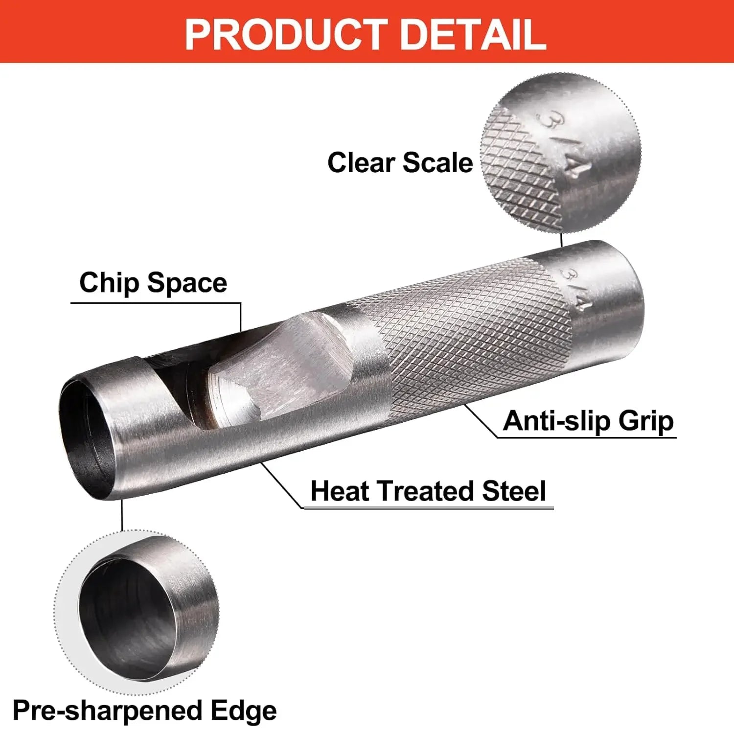 Lederwerkzeug Lochstanzer Set 1 bis 25 mm für Leder und Leinwand