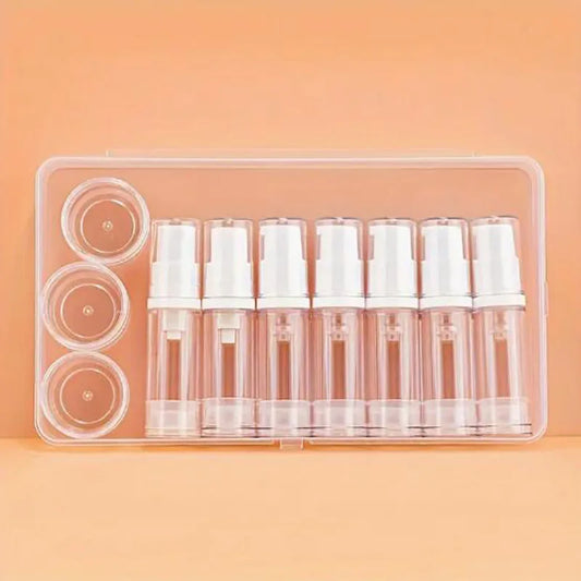 Nachfüllbares Airless Pumpset 5 10 ml Flaschen für Creme Lotion Spray