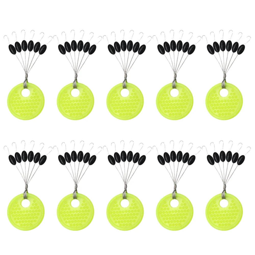 60pcs Gummi Stopper Set für Karpfenangeln mit elastischen Raumbohnen