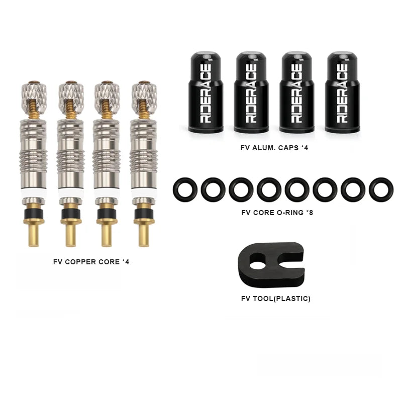 Präzises Presta Tubeless Ventil Core Kit – langlebig, abnehmbar - dicht