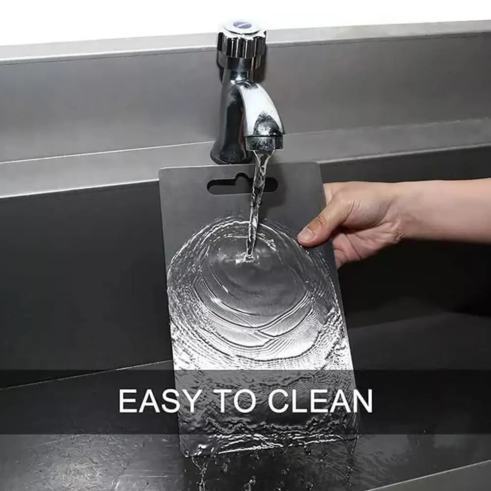 Doppelseitiges Titanium Edelstahl Schneidebrett Set für sichere Küchenarbeit