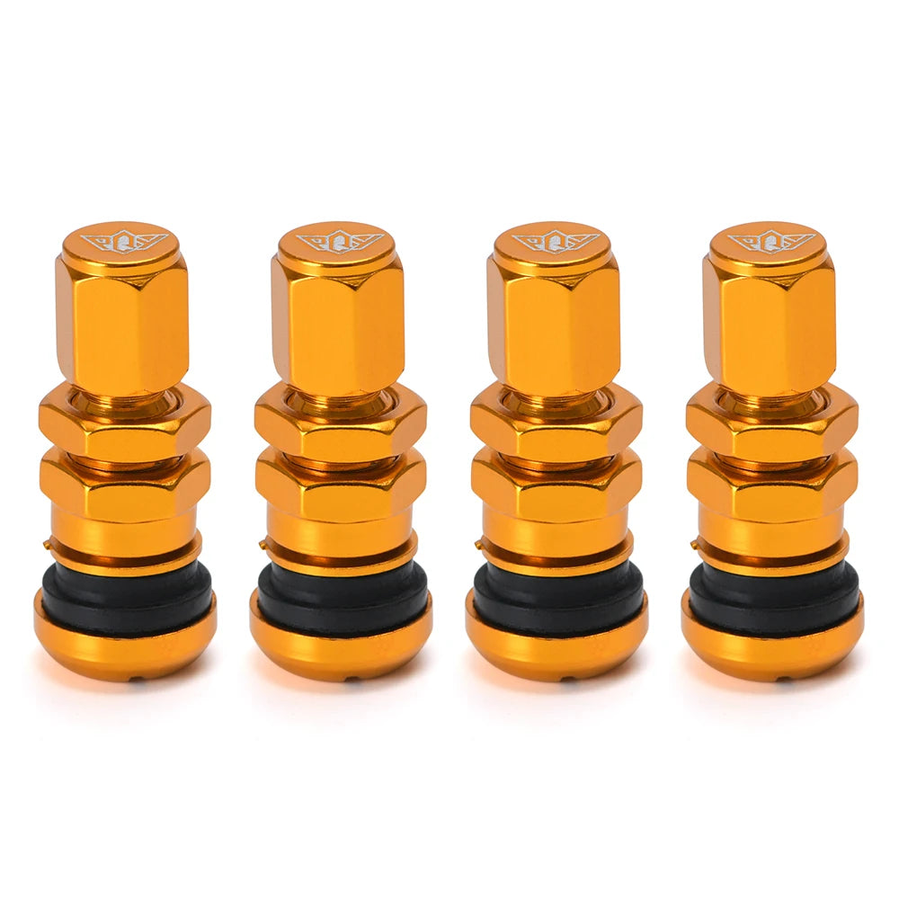 4er Set Aluminium Ventilkappen für Tubeless Reifen Auto Motorrad