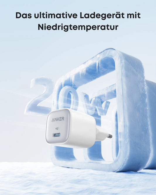 20W USB-C Schnellladegerät mit Ice-Chip Kühlung - klappbarem Stecker