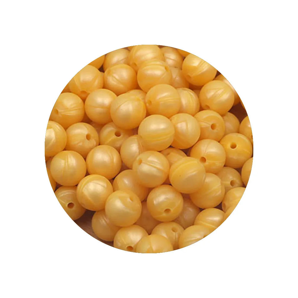 50x Runde Silikonperlen 9 12 15mm für DIY Schmuck & Babyartikel