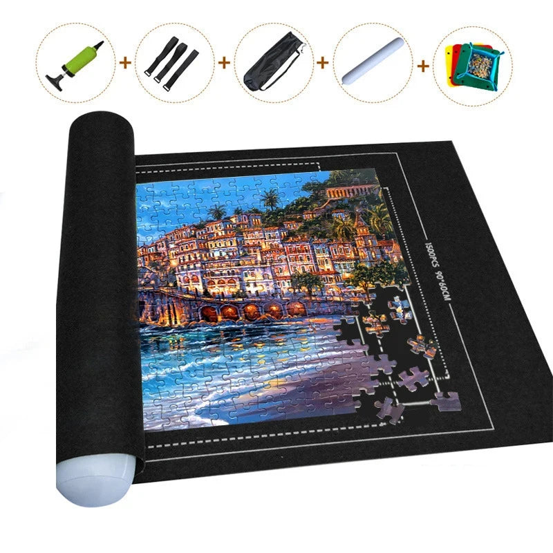 Puzzle-Rollmatte für 1500–3000 Teile | Filz-Aufbewahrung mit Tasche-Yabubest - Home & More