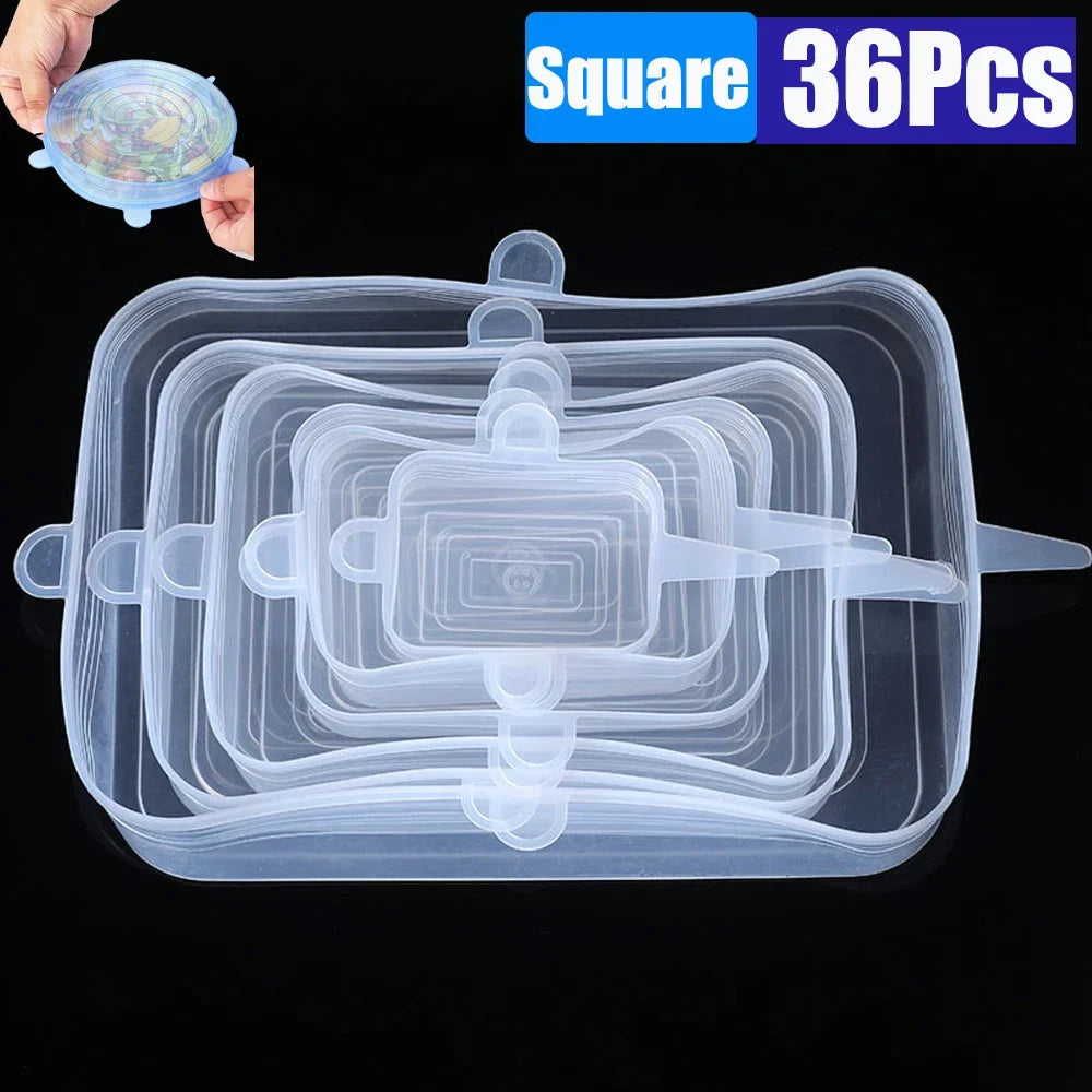 Lebensmittel Silikon Abdeckungen Set Wiederverwendbar Aufbewahrung