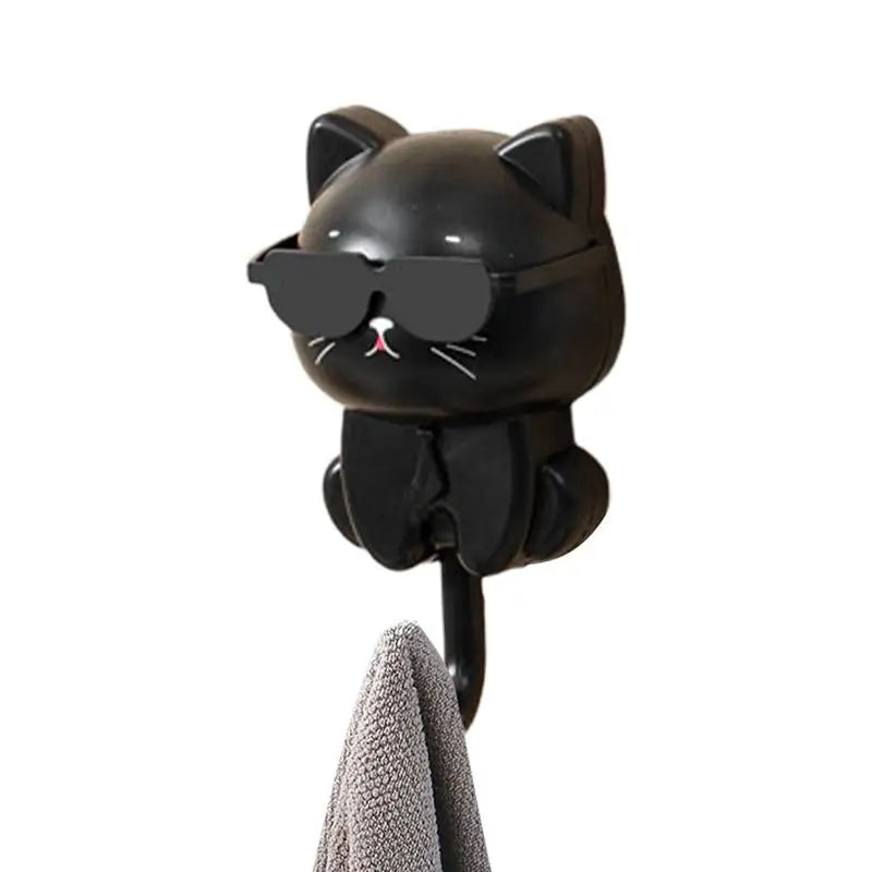 Niedliche Cartoon Katzen Haken Selbstklebend für Tür und Wand