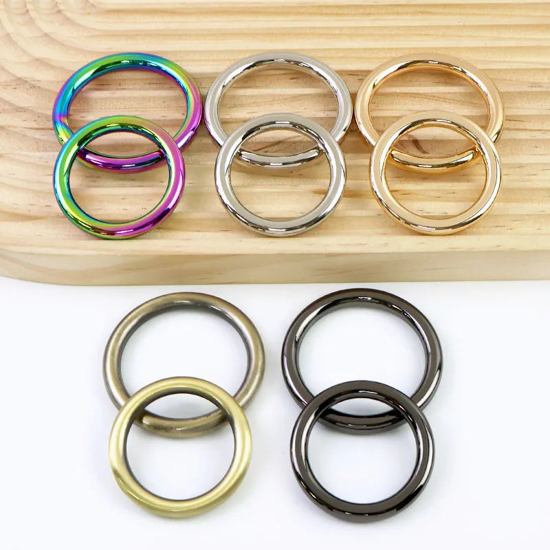 5 10 Stück O-Ring Metallschnallen 15 bis 50 mm für Gurt Hundehalsband