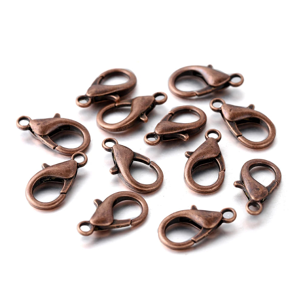 100 Stück Karabiner Verschlüsse Metall DIY Schmuck Zubehör 5 Größen