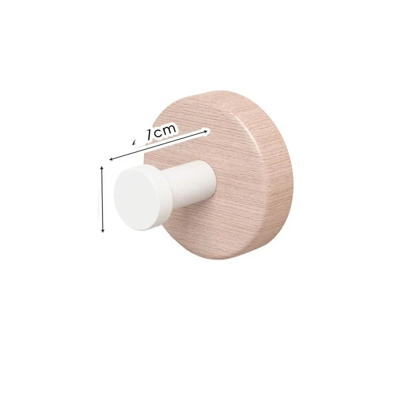 Selbstklebende Massivholz Haken Walnuss für Bad Schlafmantel Schlüssel